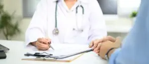 doctor talking to patient